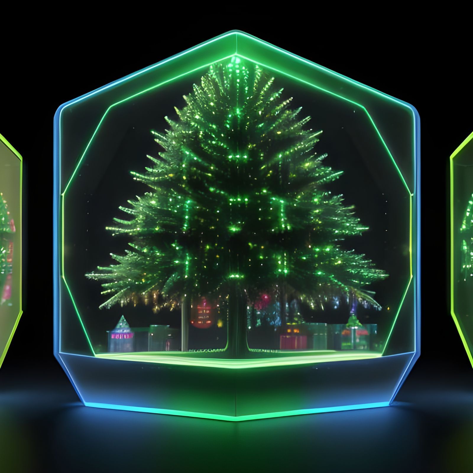 Holographic Christmas Trees Designs